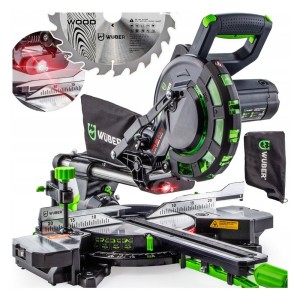 Piła ukosowa z posuwem ukośnica do drewna 1700W laser tarcza 210mm