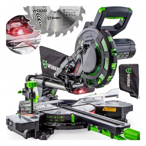 Piła ukosowa z posuwem ukośnica do drewna 1700W laser tarcza 210mm