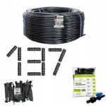 Linia kroplująca 16mm 100m z kompensacją 137 akcesoriów wąż kropelkowy XXL