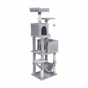 Drapak dla kota legowisko zabawka domek wieża budka wysoka 155 cm