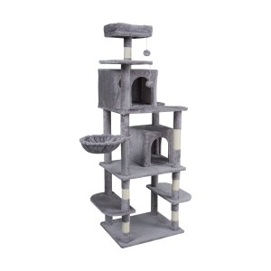 Drapak dla kota legowisko zabawka domek wieża budka wysoka 173 cm