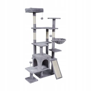 Drapak dla kota legowisko zabawka domek wieża budka wysoka 152 cm