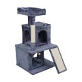 Drapak dla kota legowisko zabawka domek wieża budka ciemno-szary