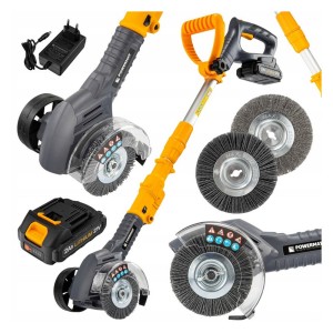 Krawędziarka akumulatorowa 21V do trawnika chwastów mchu kostki 2 szczotki