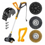 Elektryczna krawędziarka teleskopowa 800W do kostki trawników 2 szczotki