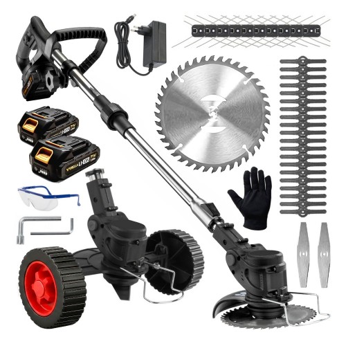 Podkaszarka akumulatorowa kosa wykaszarka na kołach 2x 21V 2Ah zestaw XXL