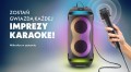 Głośnik Bluetooth Gogen mikrofon karaoke mocny 70W efekty LED USB AUX