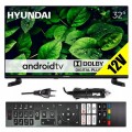 Telewizor smart Android TV WiFi BT 32 cale HD HYUNDAI aplikacje 230V 12V