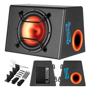 Subwoofer samochodowy Peiying tuba aktywna 30 cm skrzynia wzmacniacz 500W