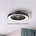 Wentylator sufitowy lampa sufitowa z wiatrakiem 48,5 cm pilot timer LED RGB