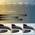 Wentylator sufitowy lampa sufitowa z wiatrakiem 48,5 cm pilot timer LED RGB