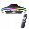 Wentylator sufitowy lampa sufitowa z wiatrakiem 47 cm pilot timer LED RGB