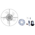 Wentylator sufitowy lampa sufitowa z wiatrakiem 50 cm biała pilot timer