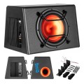 Tuba samochodowa subwoofer aktywny 30cm skrzynia Peiying wzmacniacz 500W