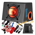 Subwoofer samochodowy Peiying tuba 30 cm skrzynia wzmacniacz 500W kable