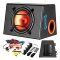 Tuba samochodowa subwoofer aktywny 30cm skrzynia Peiying wzmacniacz 500W