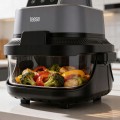 Frytkownica beztłuszczowa Teesa Glass Air Fryer 1500W 2 pojemniki 1,5L 4L