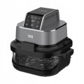 Frytkownica beztłuszczowa Teesa GLASS AIR FRYER 1500W 2 pojemniki 1,5L / 4L
