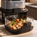 Frytkownica beztłuszczowa Teesa GLASS AIR FRYER 1500W 2 pojemniki 1,5L / 4L