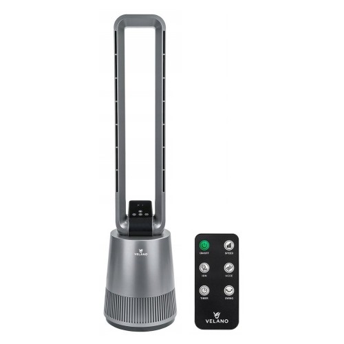 Wentylator bezłopatkowy podłogowy oscylacja timer wyświetlacz lcd pilot