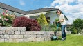 Podkaszarka żyłkowa elektryczna Bosch 24cm mocna 400W kółka prowadzące