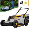 Kosiarka akumulatorowa bezszczotkowa 43cm do trawy mocna 2x aku 12Ah