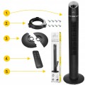 Wentylator kolumnowy wiatrak stojący podłogowy wysoki Tower Fan XL 109 cm