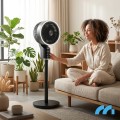 Wentylator stojący cichy wiatrak podłogowy oscylacja 3D pilot timer aroma