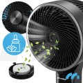 Wentylator stojący cichy wiatrak podłogowy oscylacja 3D pilot timer aroma