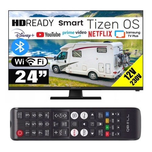 Telewizor do kampera smart tv Tizen OS WiFi 24 cale HD Q.Bell DVBT2 230V 12V