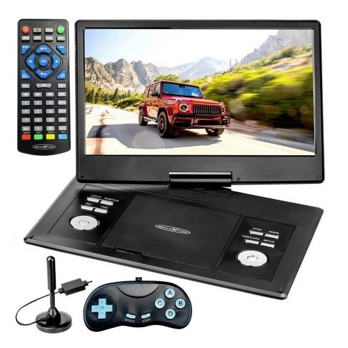 Odtwarzacz przenośny DVD mobilny telewizor DVBT2 obracany ekran 14'' USB