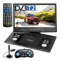 Odtwarzacz przenośny DVD mobilny telewizor DVBT2 obracany ekran 14'' USB