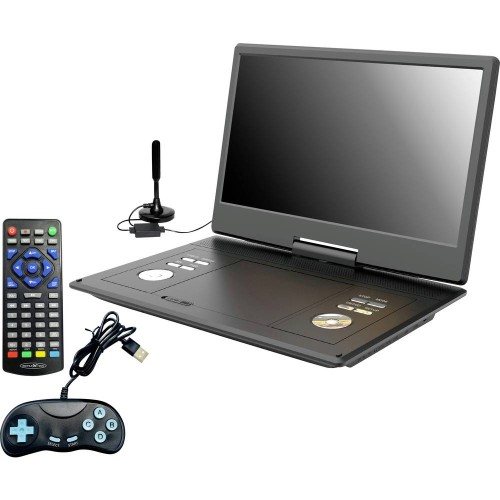 Odtwarzacz przenośny DVD mobilny telewizor DVBT2 obracany ekran 14'' USB