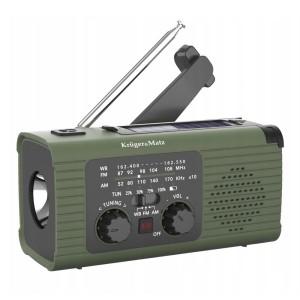 Radio awaryjne solarne na korbkę SOS powerbank 5000mAh latarka dynamo