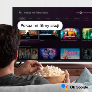Telewizor smart Google TV 5.0 40" Full HD WiFi DVB-T2 hotelowy Chromecast