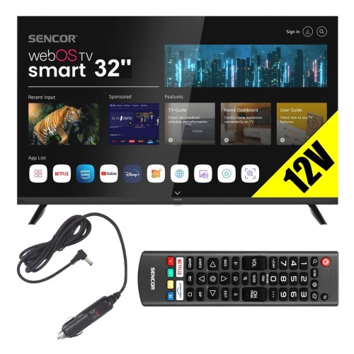 Telewizor do kampera smart TV webOS 32'' HD WiFi YouTube Netflix 12V