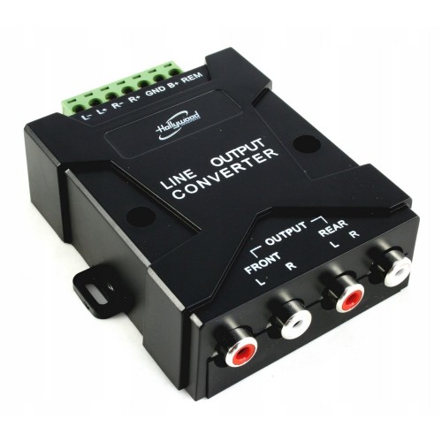 Konwerter poziomu sygnału High Low HiLow 4xRCA cinch Hollywood HLC-4 Remote