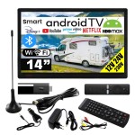 Telewizor smart Android tv 14'' WiFi BT USB HDMI DVBT2 230V 24V 12V