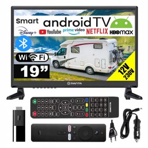 Telewizor do kampera 12V Manta smart Android tv WiFi BT 19'' HD aplikacje