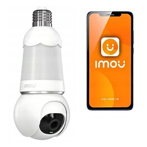Imou obrotowa kamera ip żarówka zewnętrzna WiFi 2w1 Bulb Cam 5MP monitoring