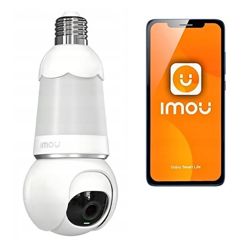 Imou obrotowa kamera ip żarówka zewnętrzna WiFi 2w1 Bulb Cam 5MP monitoring