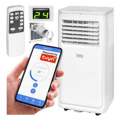 Klimatyzator przenośny wentylator 2,5 kW 9000 BTU kółka WiFi aplikacja Tuya