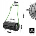Walec do trawy 60cm 48 l z kolcami trawnika ogrodowy murawy metalowy ubijak