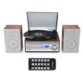 Wieża gramofon Retro HYUNDAI odtwarzacz CD USB MP3 WMA radio zgrywanie RIP