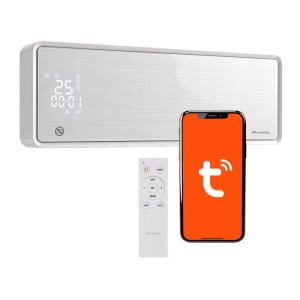 Kurtyna powietrzna mocny grzejnik ścienny wentylator WiFi pilot timer 2000W