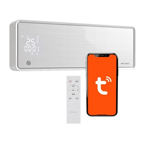 Kurtyna powietrzna mocny grzejnik ścienny wentylator WiFi pilot timer 2000W