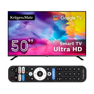 Telewizor LED 4K UHD 50" Smart Google TV Kruger&Matz DVB-T2/S2 H.265 Hevc