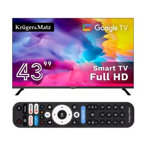 Telewizor LED FULL HD 43" Smart Google TV Kruger&Matz DVB-T2/S2 H.265 Hevc
