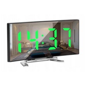 Zegar cyfrowy zegarek elektroniczny budzik lustrzany termometr duży LED