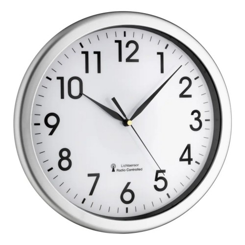 Zegar ścienny sterowany radiowo DCF77 30.8 cm cicha praca